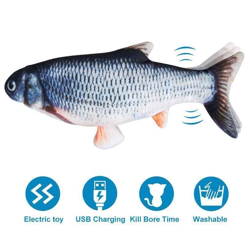 Plysjsimulering av USB-oppladbar fiskeleke